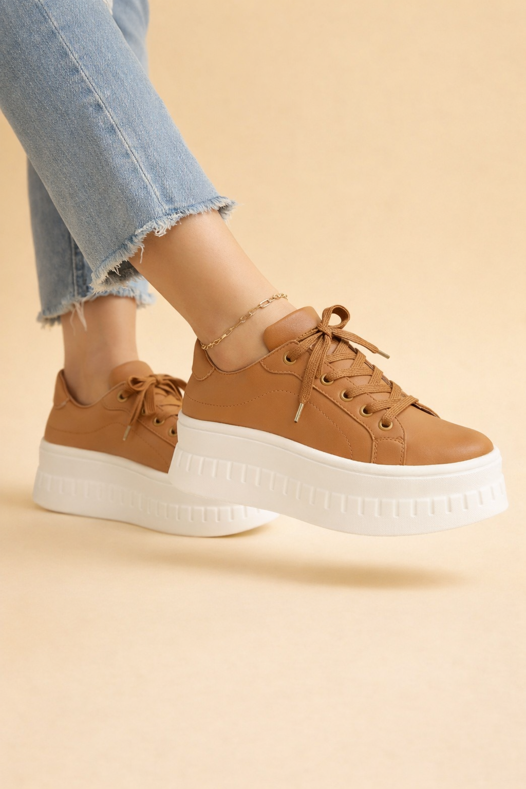 Sneakersy Na Platformie Damskie
