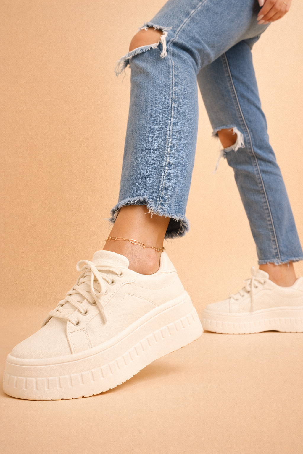 Sneakersy Na Platformie Damskie