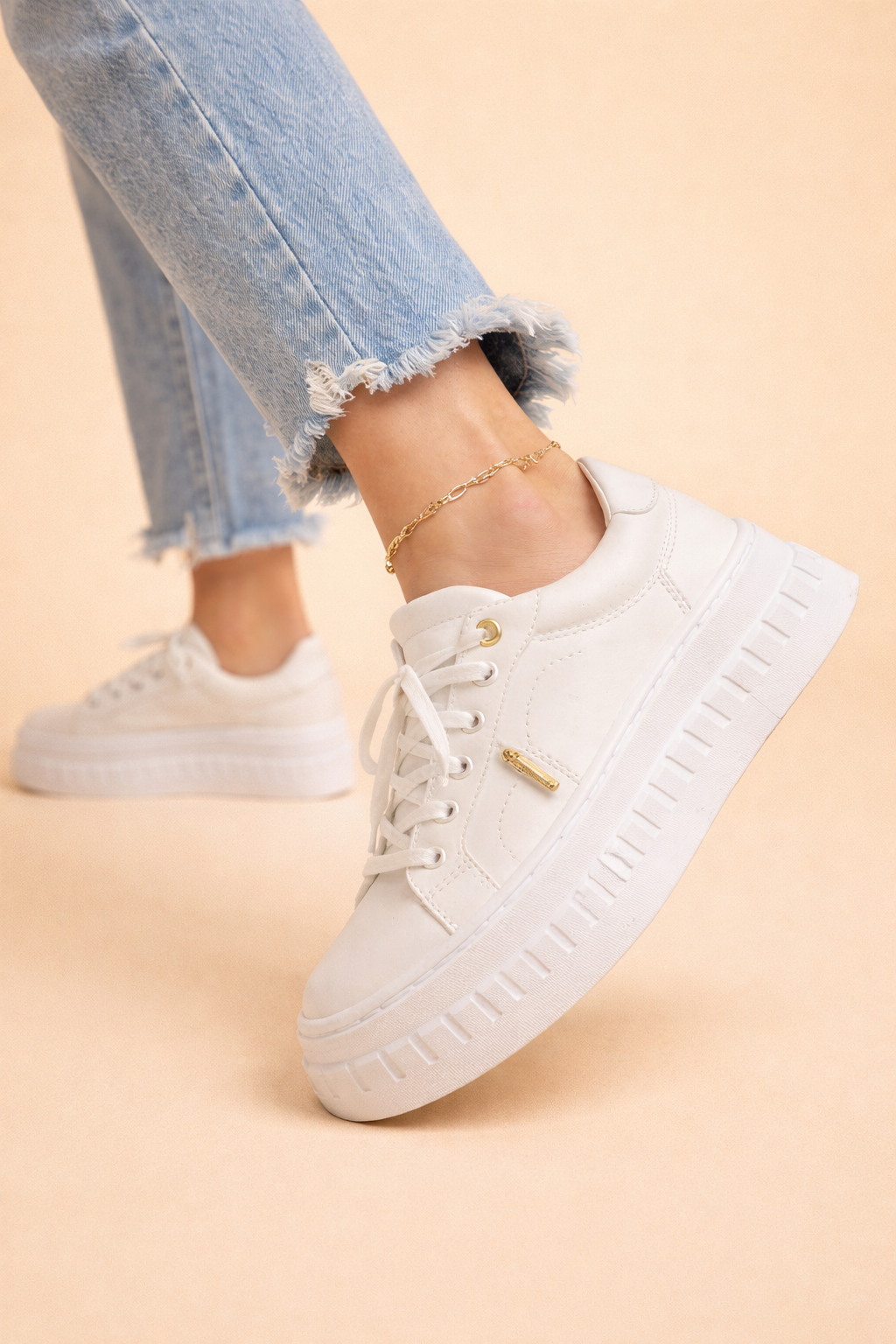 Sneakersy Na Platformie Damskie