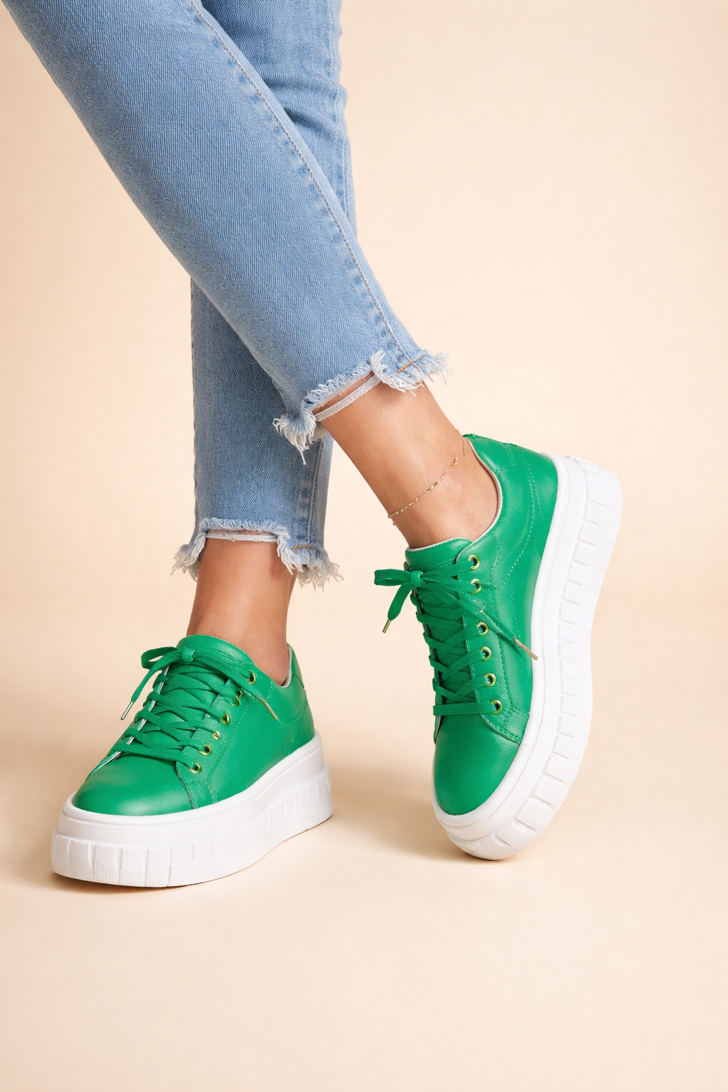 Sneakersy Na Platformie Damskie