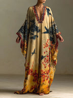 Vzory šaty kaftan maxi dámske
