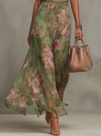 Kwiecista Sukienka Maxi Halter Damska