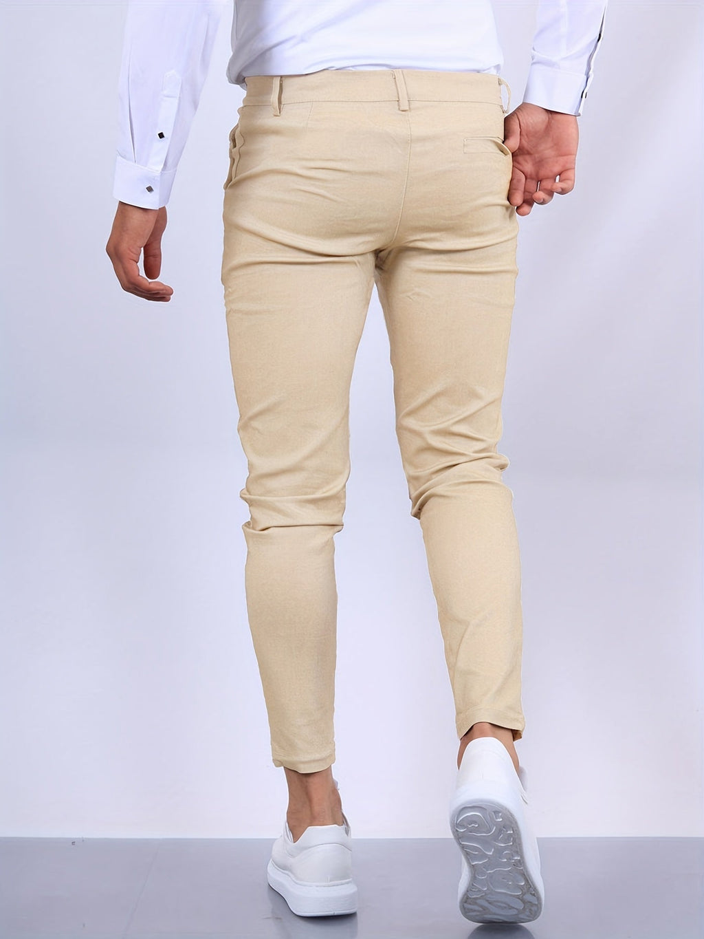 Slim fit elegantní kalhoty pánské