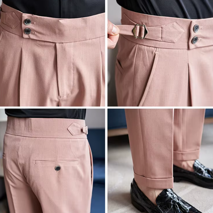 Elegáns férfi pliszírozott nadrág