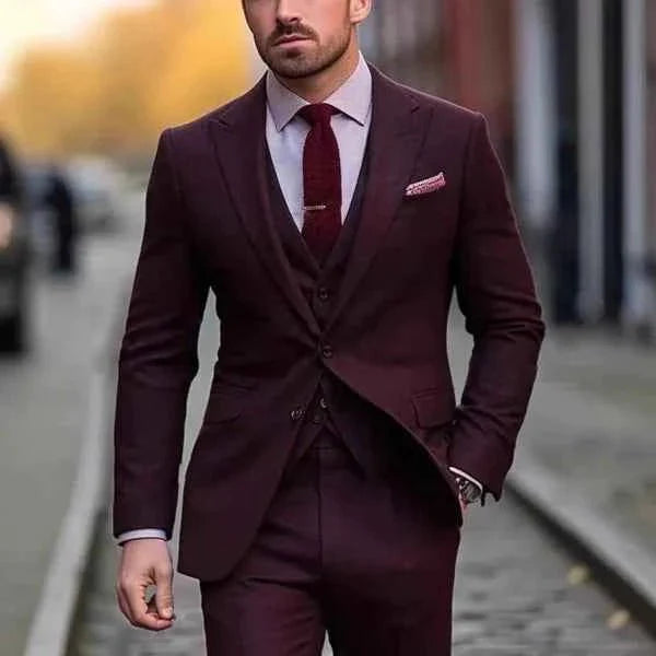 Garnitur Trzyczęściowy Elegancki Męskie