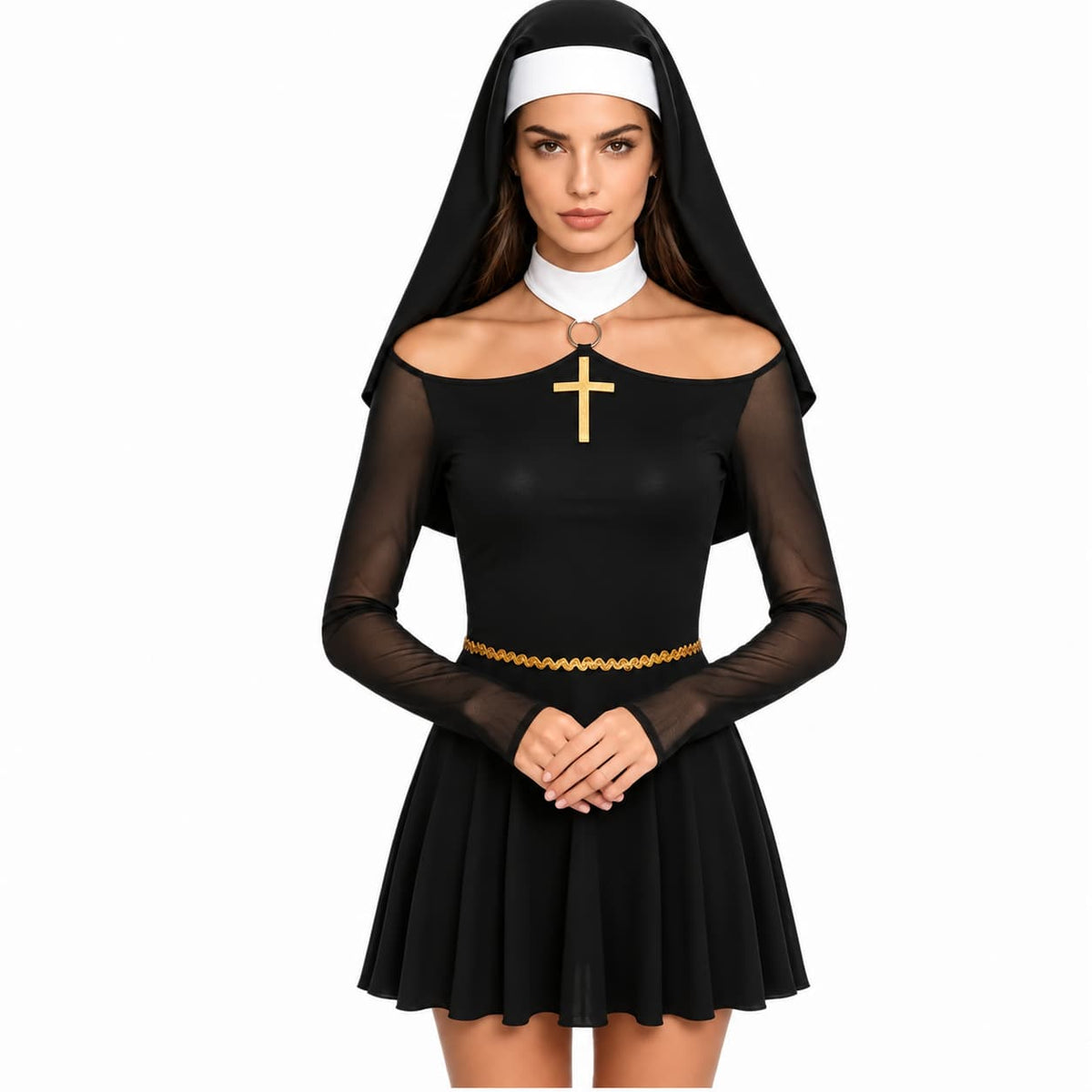 Seksowny Kostium Zakonnicy Na Halloween Damski