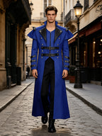 Men's Steampunk Halloween Jacket with Collar