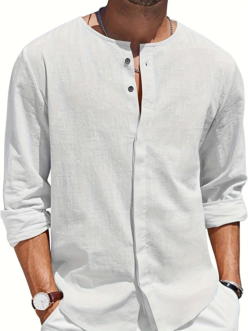 Koszula Henley Casual Męskie