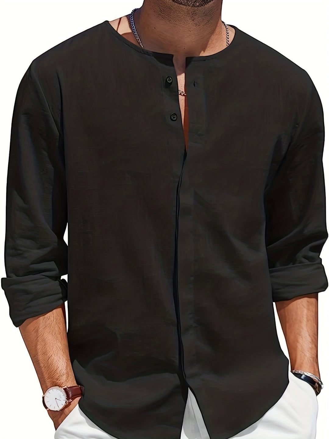Koszula Henley Casual Męskie