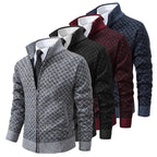 Elegancki Sweter Rozpinany na Zamek Męski