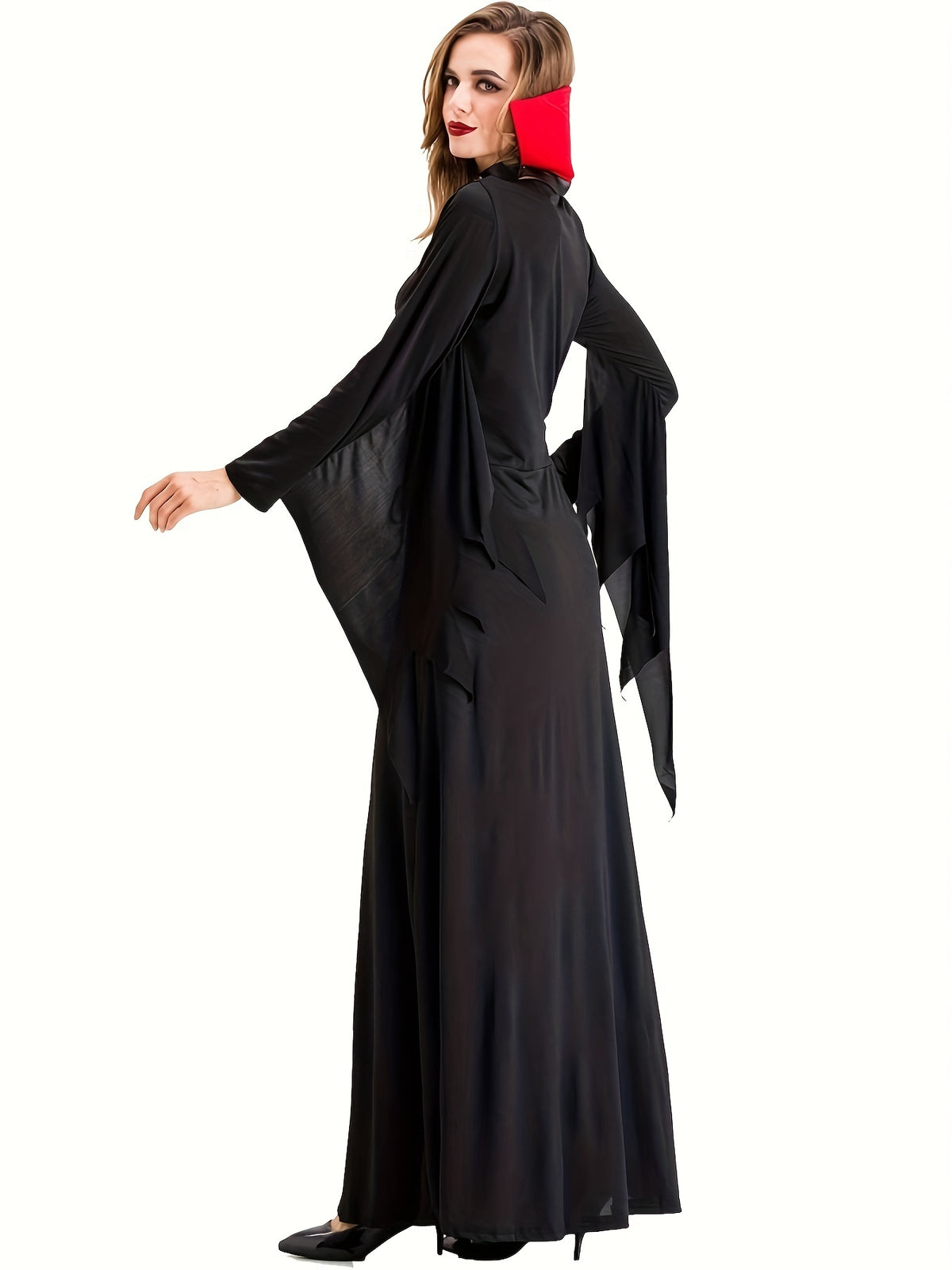 Kostium Wampirzycy Halloween Długa Suknia Damski