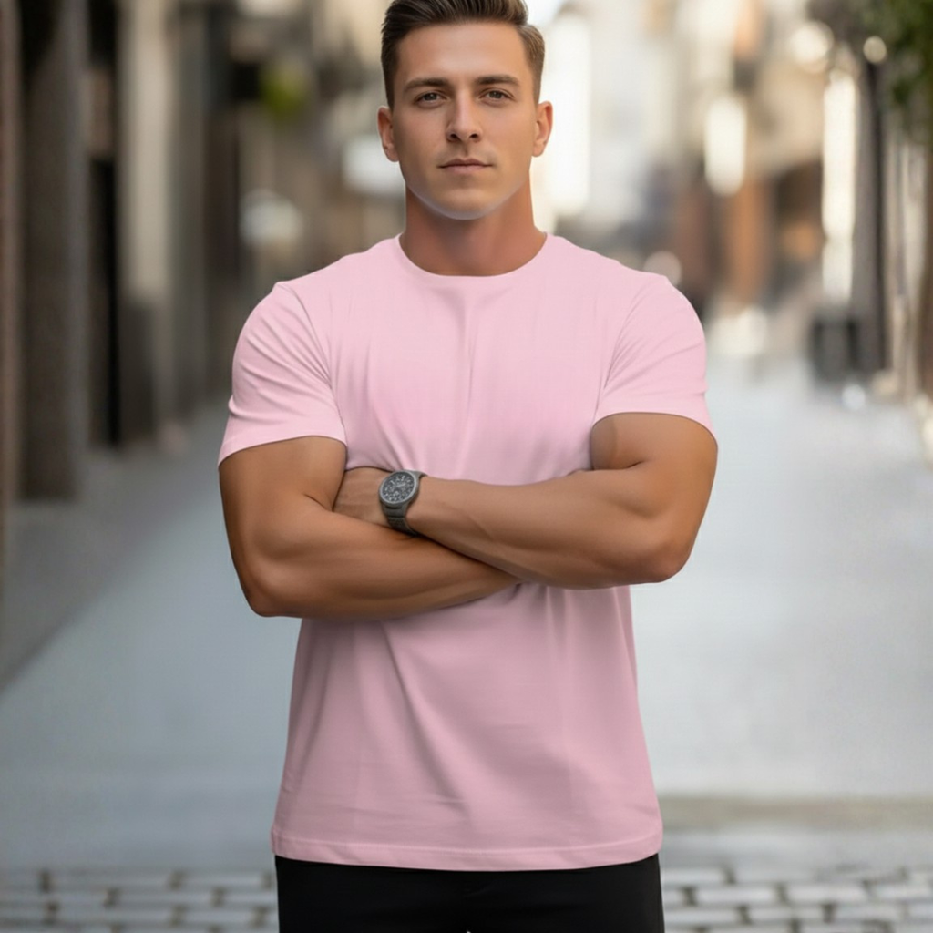T-Shirt Z Okrągłym Dekoltem Męski
