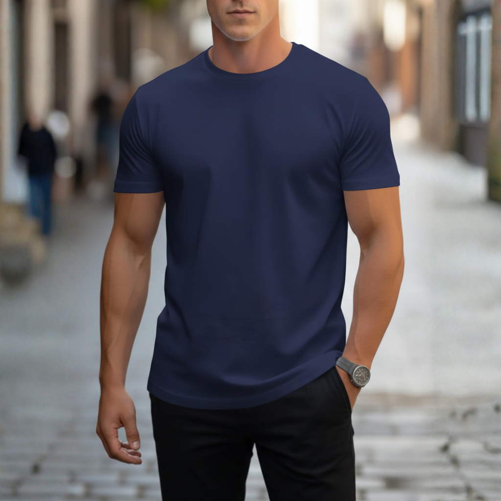 T-Shirt Z Okrągłym Dekoltem Męski