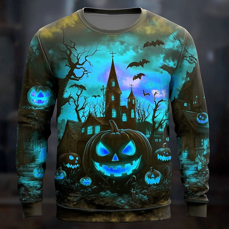 Férfi hosszú ujjú Halloween-póló