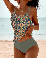Wzorzyste Tankini Dwuczęściowe Damskie