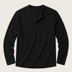 Tricou Henley de bărbați cu mânecă lungă
