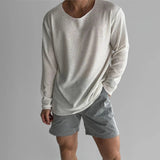 Longsleeve Casual Luźny Męskie