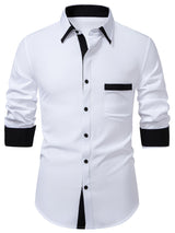 Camicia da uomo con finiture a contrasto e colletto