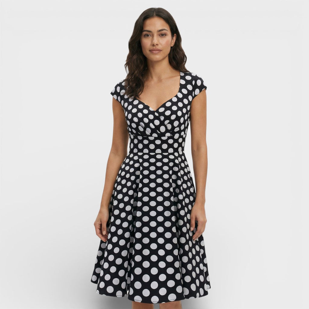 Rozkloszowana Sukienka Midi Damska