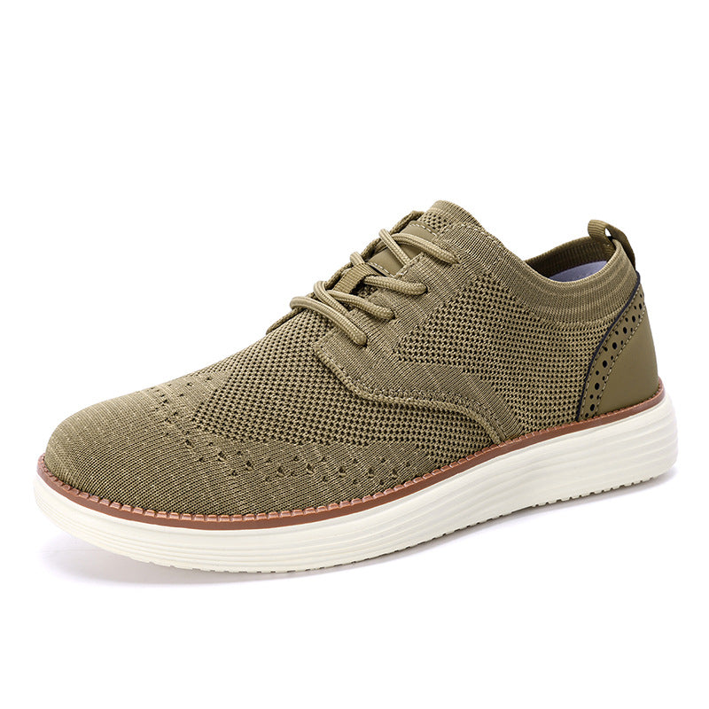 Sneakers bărbătești cu șireturi și talpă contrastantă