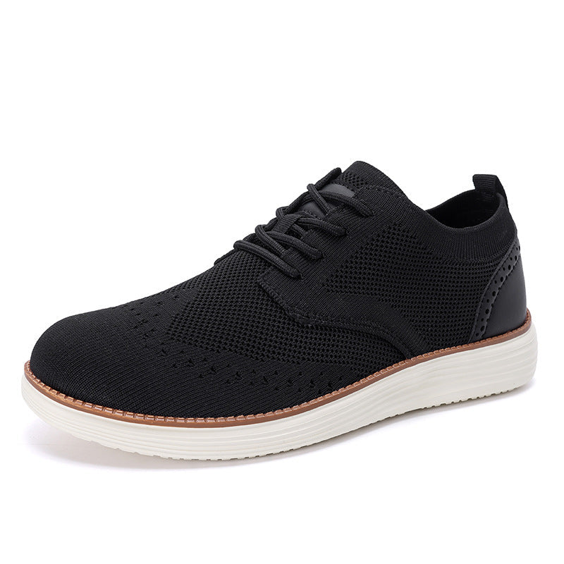 Sneakers bărbătești cu șireturi și talpă contrastantă