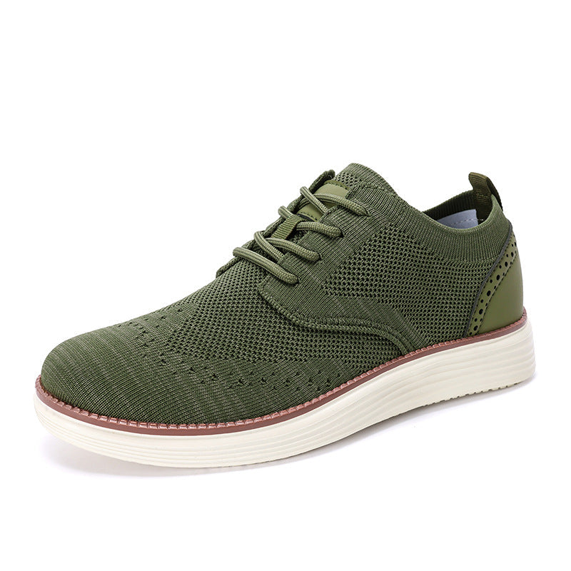 Sneakers bărbătești cu șireturi și talpă contrastantă