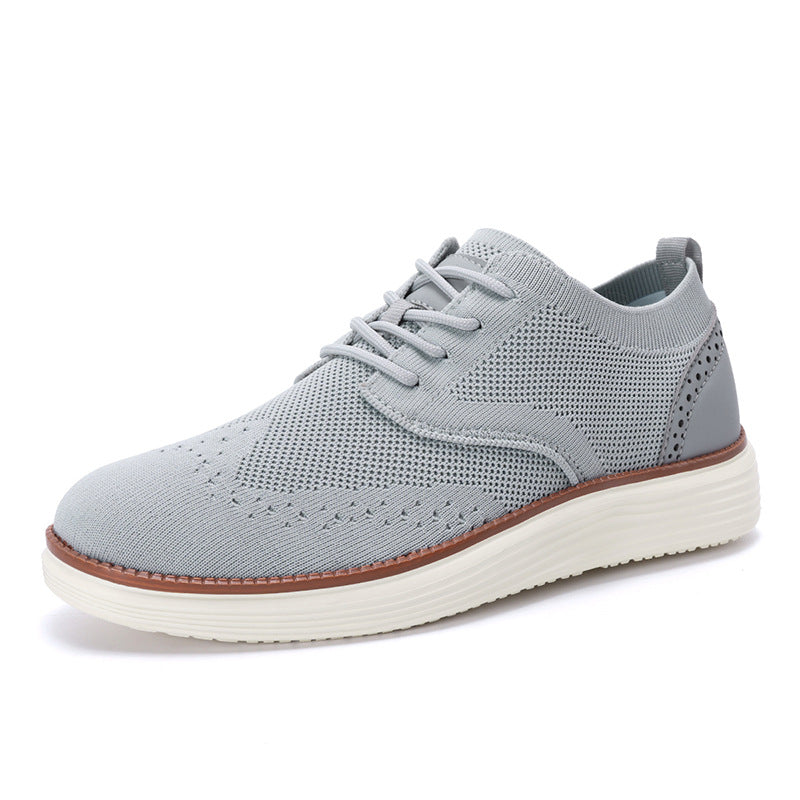 Sneakers bărbătești cu șireturi și talpă contrastantă