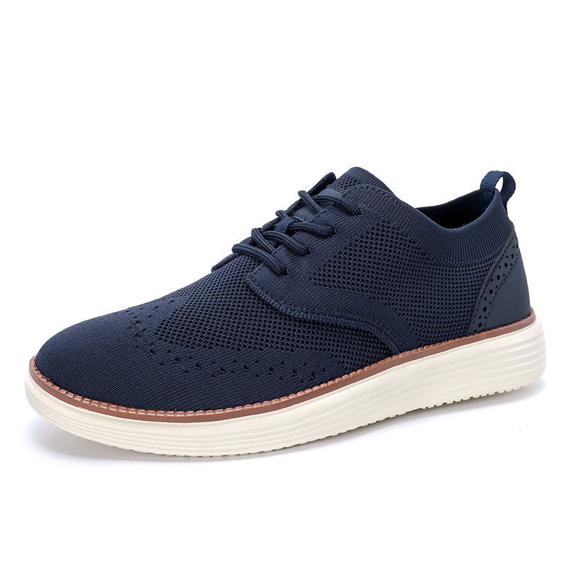 Sneakers bărbătești cu șireturi și talpă contrastantă