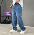 Jeansy Luźne Casual Męskie