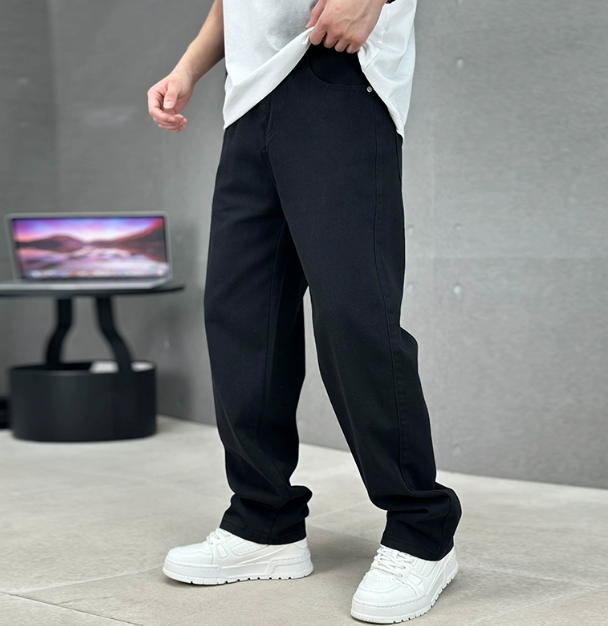 Jeansy Luźne Casual Męskie