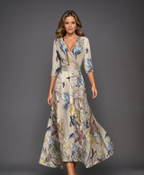 Rochie maxi petrecută, florală, de damă