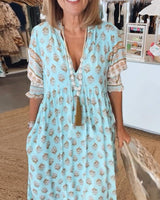 Rochie boho de damă cu buzunare