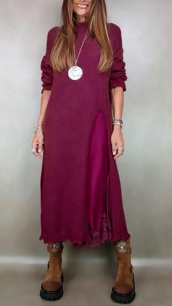 Women's Two-Piece Set with Sweater Dress