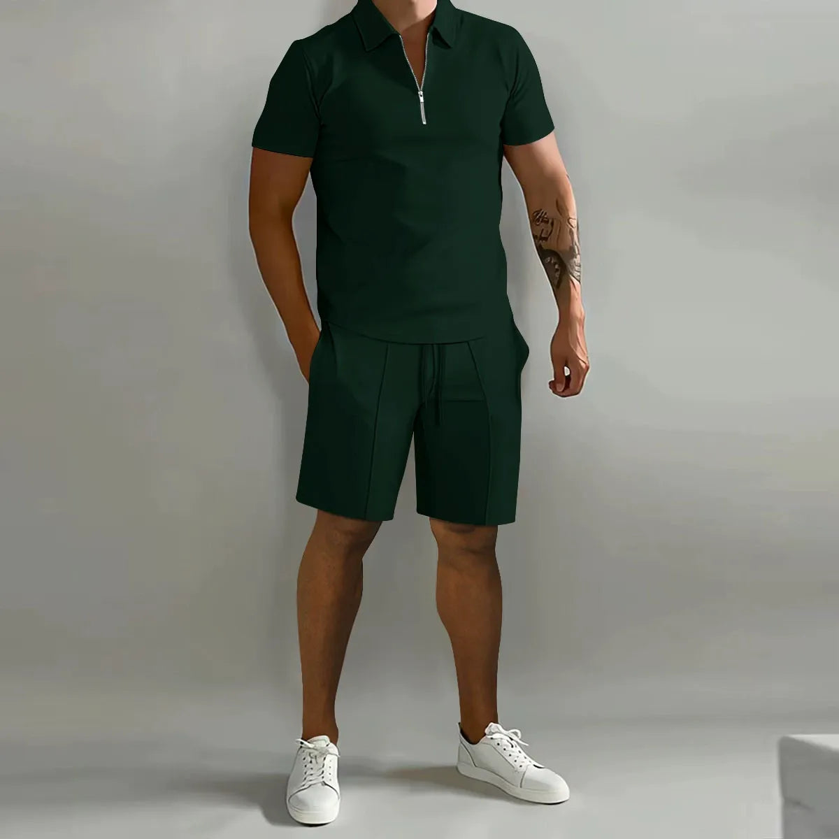 Pánské polo s krátkým zipem