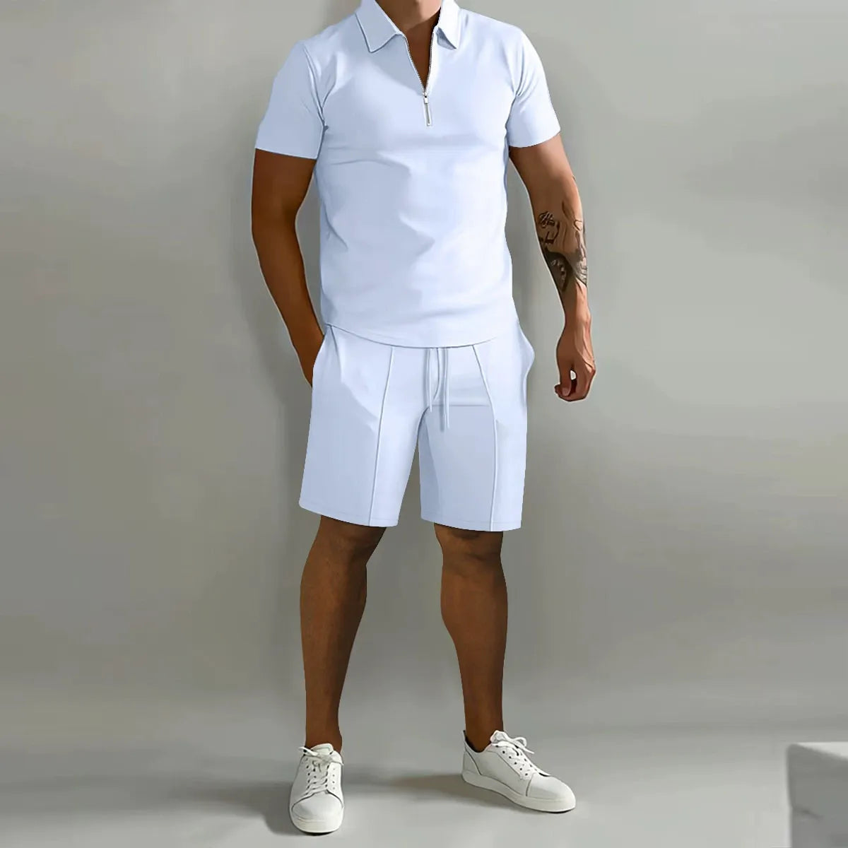 Pánské polo s krátkým zipem
