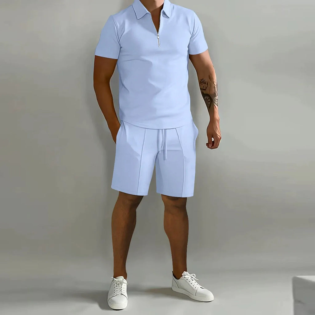 Pánské polo s krátkým zipem