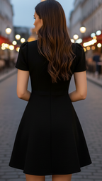 Rochie mini elegantă de damă, evazată