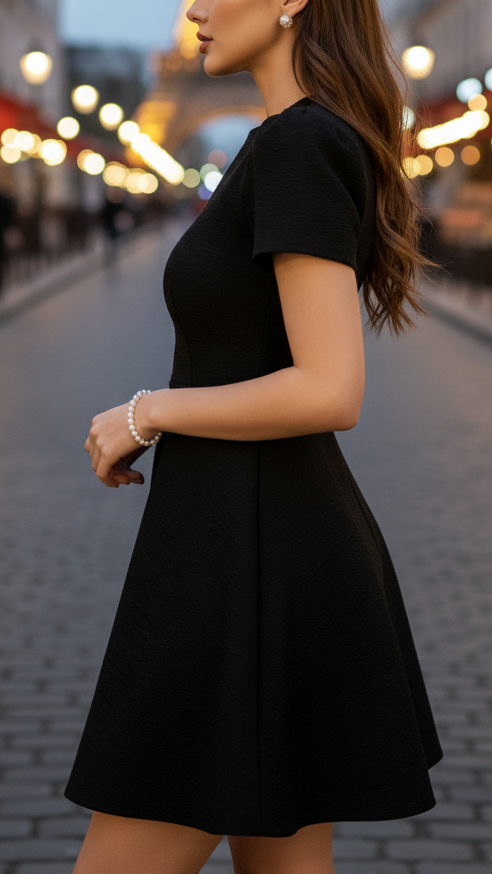 Rochie mini elegantă de damă, evazată