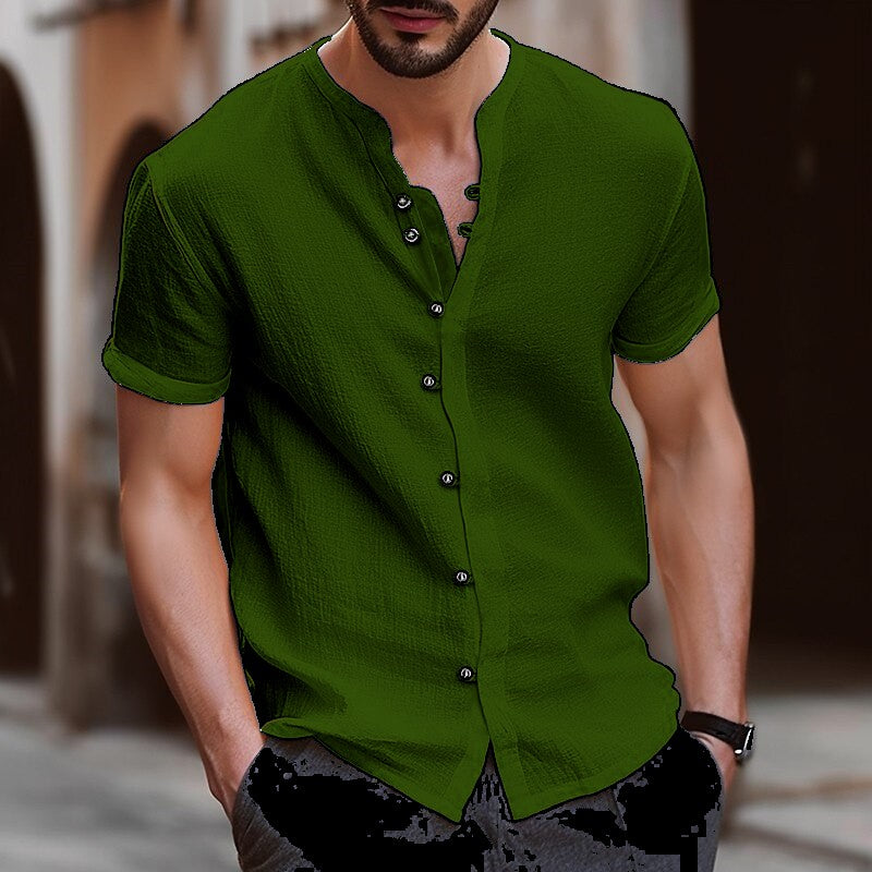 Férfi casual Henley ing