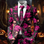 Marynarka Halloween Z Motywem Czaszek Męska