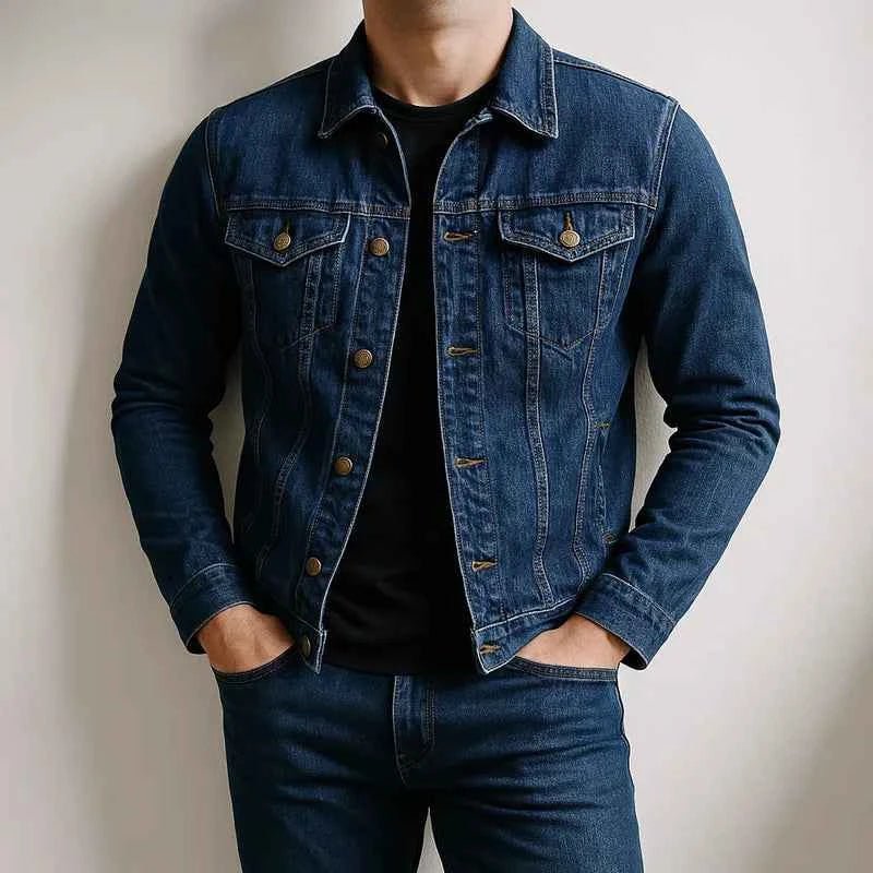 Kurtka Jeansowa Casual Męskie