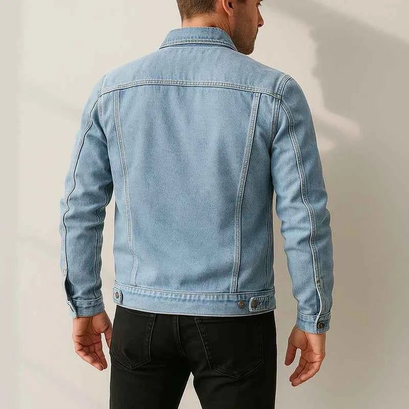 Kurtka Jeansowa Casual Męskie