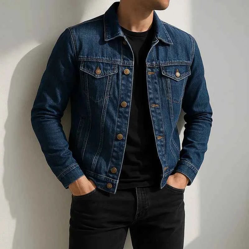 Kurtka Jeansowa Casual Męskie