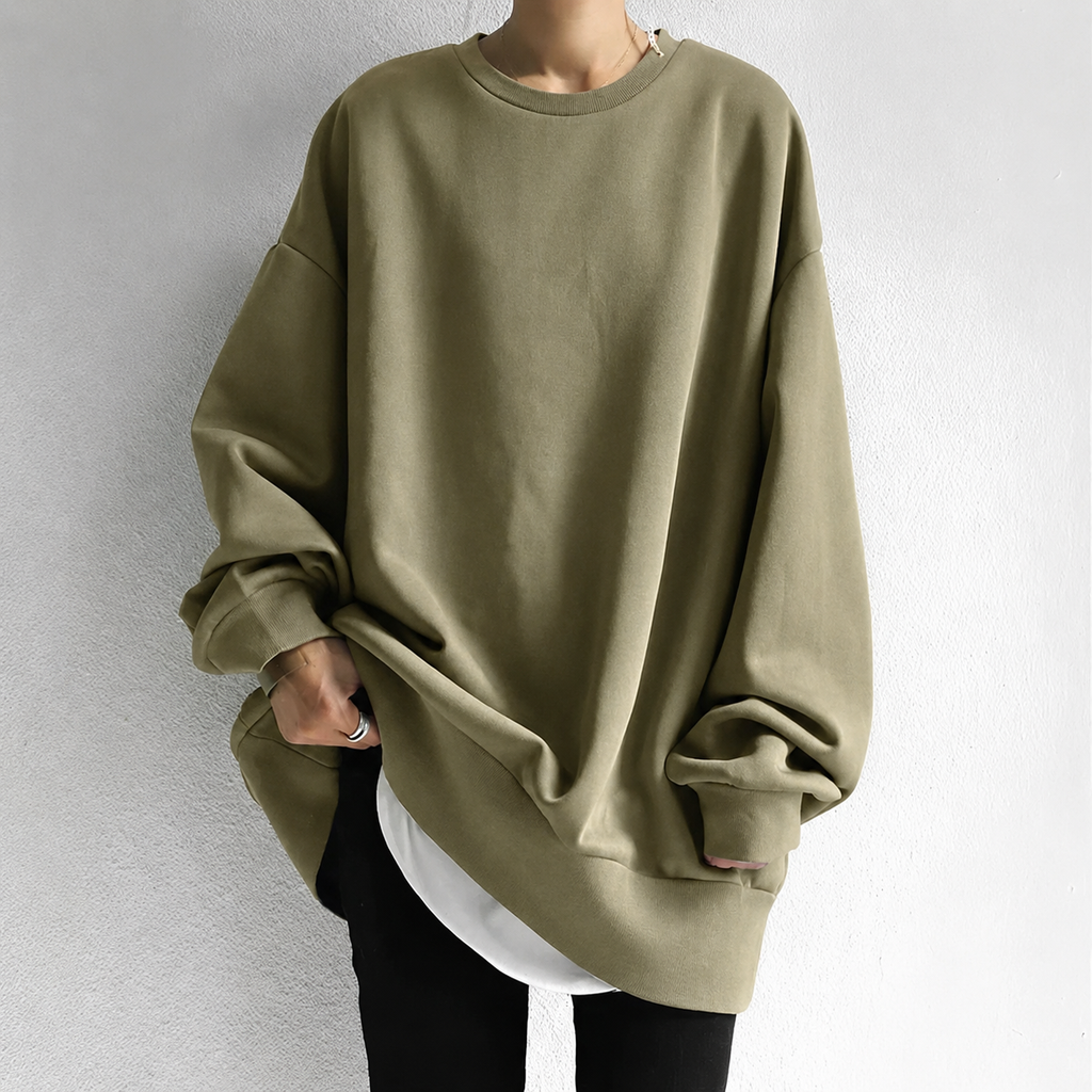 Bluza Oversize Z Długim Rękawem Damska