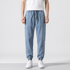 Jeansy Jogger ze Ściągaczami Męskie