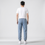 Jeansy Jogger ze Ściągaczami Męskie