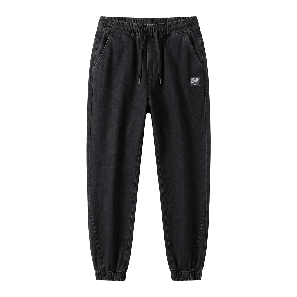 Jeansy Jogger ze Ściągaczami Męskie