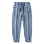 Jeansy Jogger ze Ściągaczami Męskie