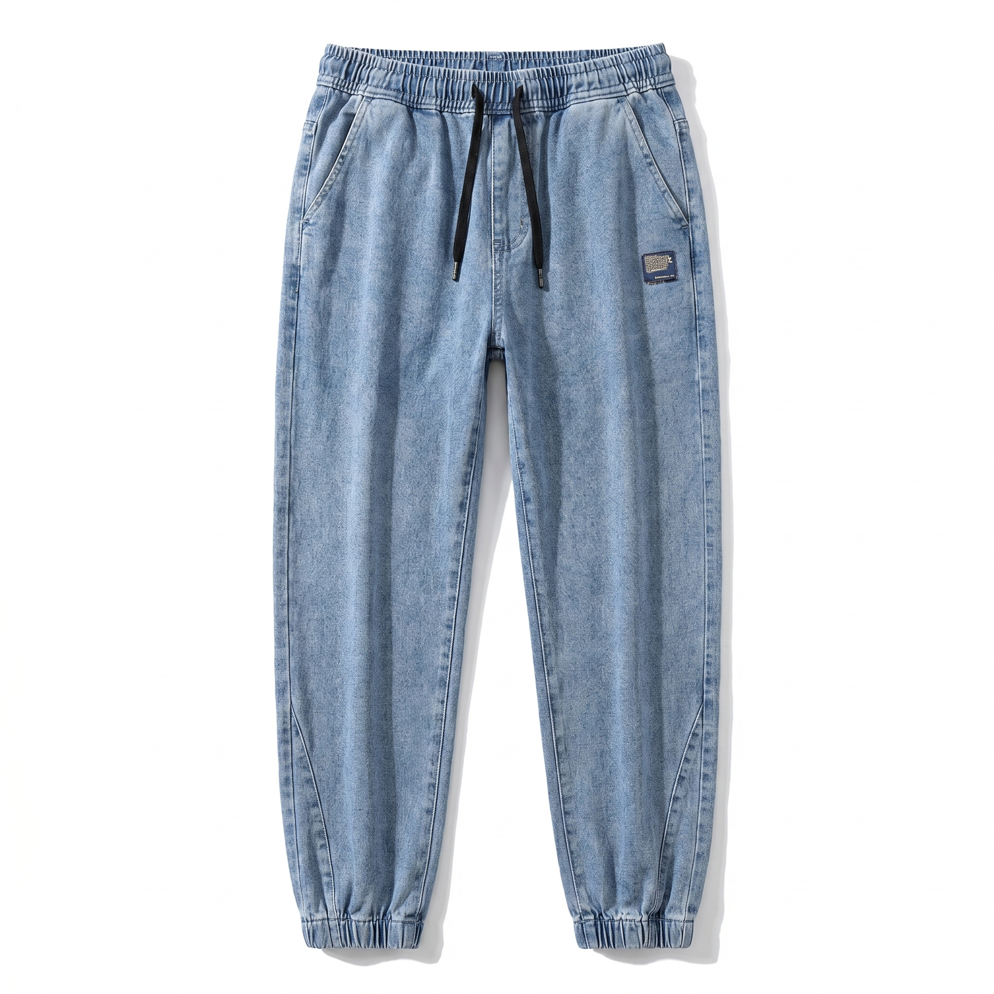 Jeansy Jogger ze Ściągaczami Męskie
