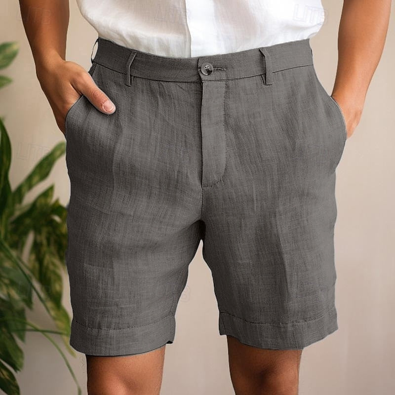Pánské elegantní lněné šortky